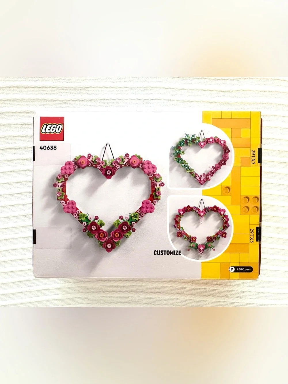 Lego Pink Heart Ornament